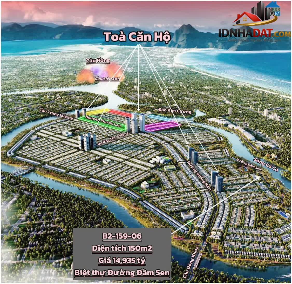 Ảnh Bán đất nền biệt thự đường đầm sen đối diện sông cổ cò Tp Đà Nẵng 0