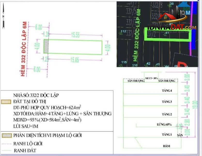 Ảnh Vị Trí Vàng Tân Phú! Nhà Hẻm Độc Lập 68m2 (4x17) Sổ Hồng 1 Tầng. Cơ Hội Mua Ngay! 3