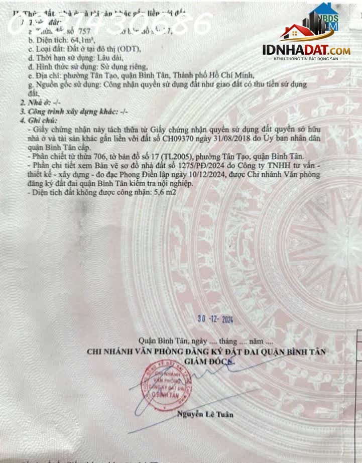 Ảnh Chính chủ gửi bán gấp nhà 5 tầng ngay chợ Lê Đình Cẩn – Sổ riêng vuông vức 3