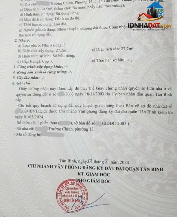 Ảnh 31M2 Hẻm Thông 3M Trường Chinh Đồng Đen, Nở Hậu 3ty1 3