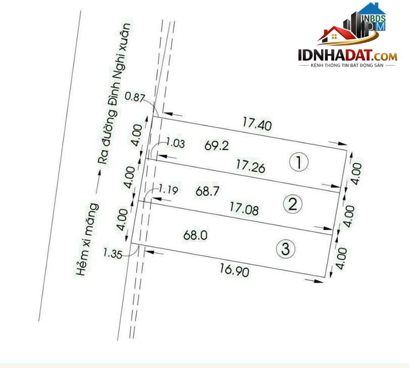 Ảnh Bán Đất hẻm 6m, Đình Nghi Xuân - Bình Tân - 4 x 18, 4 tỷ 9 TL 3