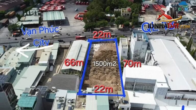 Cơ hội sở hữu lô đất đẹp mặt tiền Quốc Lộ 13, giá chỉ 222 tỷ, diện tích 1500m2 tại Thủ Đức, TP Hồ Chí Minh