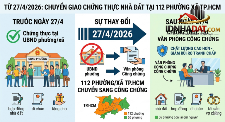 Cảnh báo nóng: 112 phường, xã TP.HCM sắp ngừng chứng thực giao dịch nhà đất – Ảnh hưởng lớn đến thị trường!