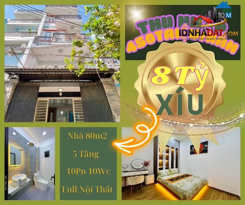 Ảnh Máy In Tiền gần đường Bành Văn Trân HĐ thuê sẳn 420triệu/năm 10Pn-10Wc nhỉnh 8tỷ 0