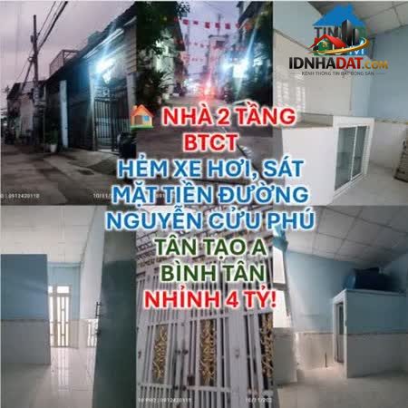 Ảnh Nhà 2 Tầng - Hẻm Xe Hơi - Gần Mặt Tiền Nguyễn Cửu Phú Chỉ Nhỉnh 4 Tỷ 0