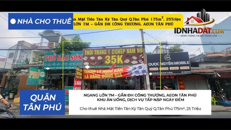 Cho thuê nhà mặt tiền tân kỳ tân quý q.tân phú 175m ,ngang 7m, 25triệu [Cho thuê nhà mặt phố] – [Quận Tân Phú] – [TP Hồ Chí Minh] – Diện tích 175m2 – Giá 25 triệu