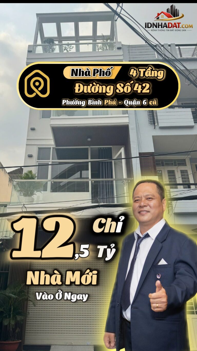 Nhà mới 4 tầng mặt tiền khu Bình Phú Quận 6 – Tìm nhà phố