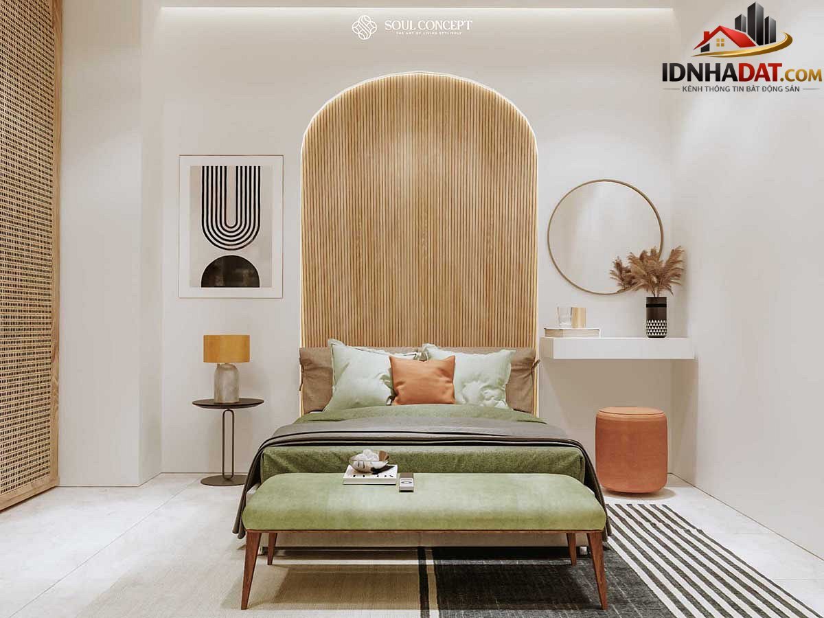 Gương lớn vừa giúp tạo ảo ảnh về việc mở rộng không gian, vừa giúp phản chiếu ánh sáng và