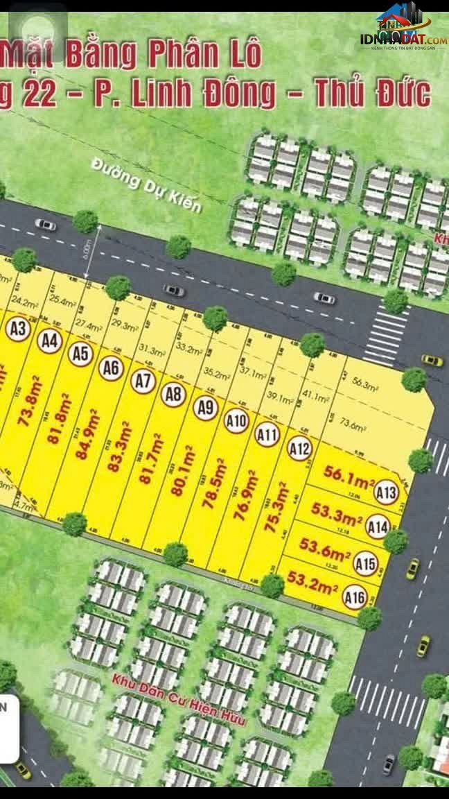 Bán đất đường 22 Linh Đông Quận Thủ Đức Thành Phố Hồ Chí Minh 116m² giá 6.8 tỷ