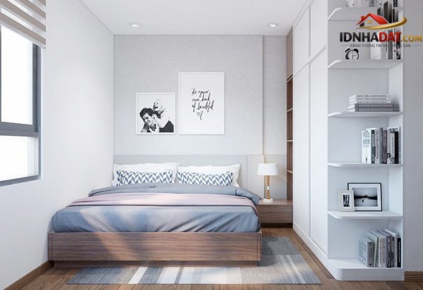 Cách bố trí giường lớn cho phòng ngủ nhỏ - Ảnh 1.