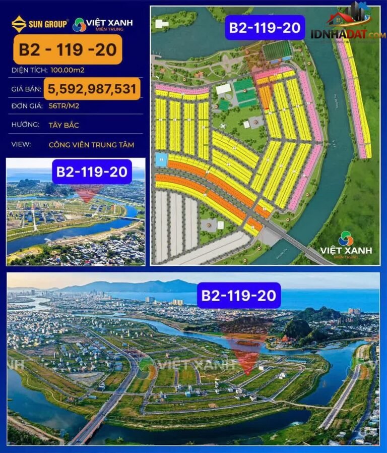Bán đất Đường Bờ Quan 10 – Phường cũ Hòa Quý Quận Ngũ Hành Sơn – Thành phố Đà Nẵng 100m² 5.595 tỷ