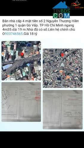 Cần Bán Nhà Mặt Phố Đường Nguyễn Thượng Hiền – Phường cũ 1 Quận Gò Vấp – Thành phố Hồ Chí Minh Diện Tích 83m² Giá 18 tỷ