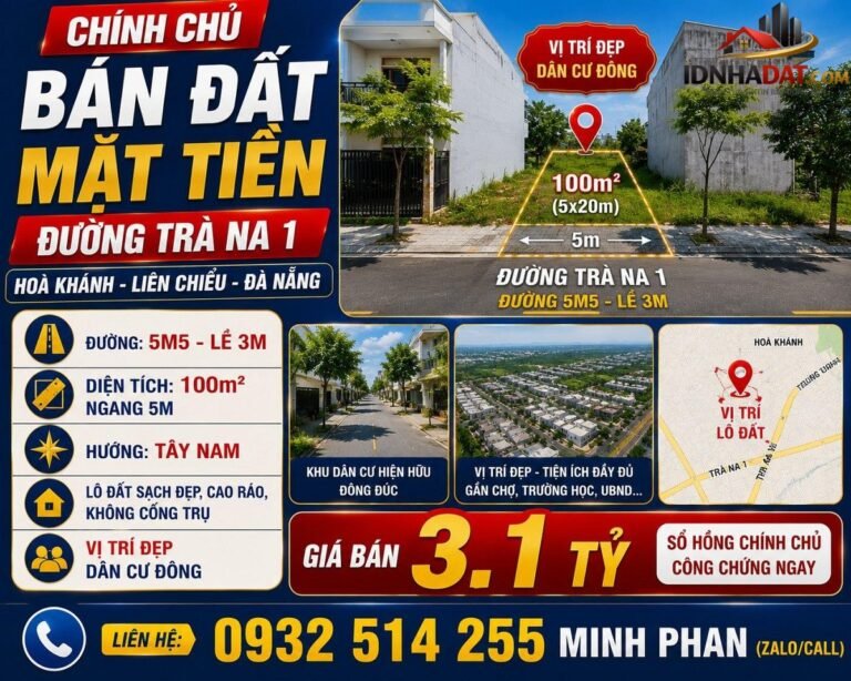 Bán lô đất Trà Na 1 – Hòa Khánh – Liên… – Bán đất Quận Liên Chiểu – Đà Nẵng giá 3 – 5 tỷ