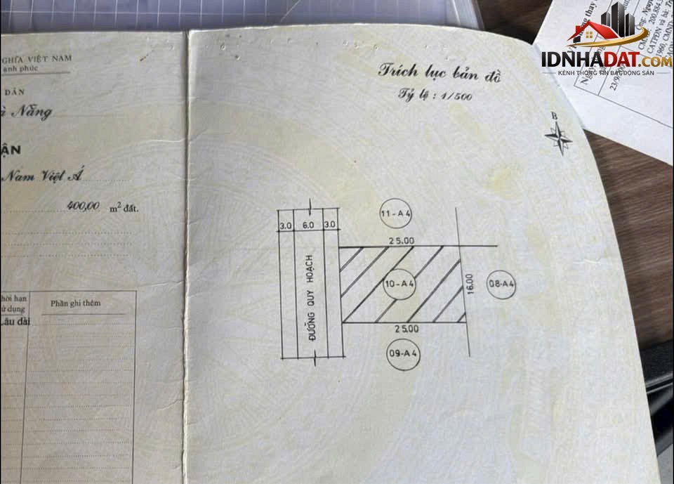 Cần bán lô đất 400m2 ngang 16m đường Đảo Xanh 5 khu Đảo Xanh, Hải Châu, Đà Nẵng giá tốt