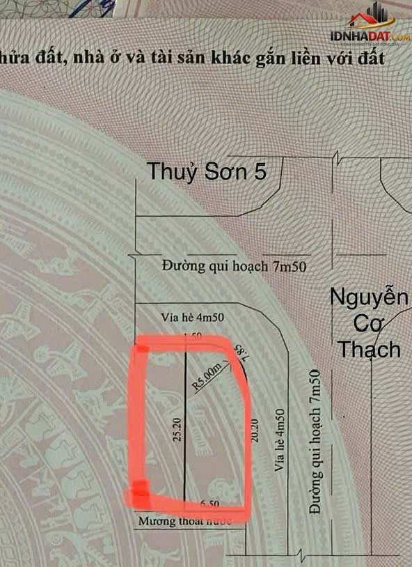 Bán đất 2 mặt tiền Nguyễn Cơ Thạch – Thủy Sơn 5 quận Ngũ Hành Sơn – Đà Nẵng – 284m2 – 28400000000