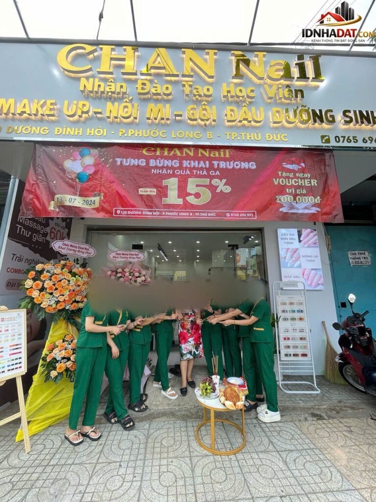 Cần sang nhượng tiệm nail – mi – spa quận 9 – Đường Dương Đình Hội – Phường cũ Phước Long B – Phường mới Phước Long B – Thành phố Hồ Chí Minh – Diện tích 90m2 – Giá 69 triệu