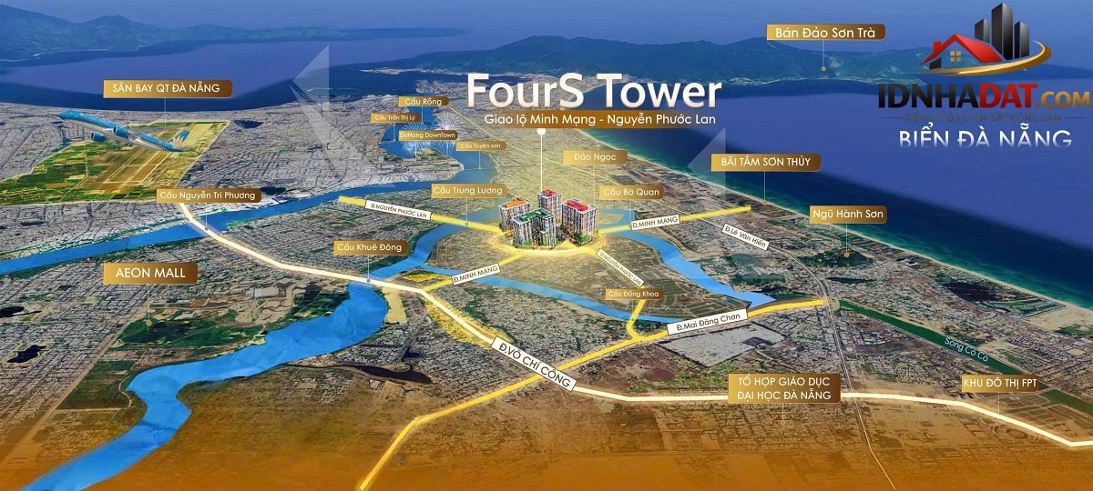 Bán căn hộ cao cấp 120m2 có sân vườn Sun FourS Tower Quận Ngũ Hành Sơn Đà Nẵng giá 3,9 tỷ