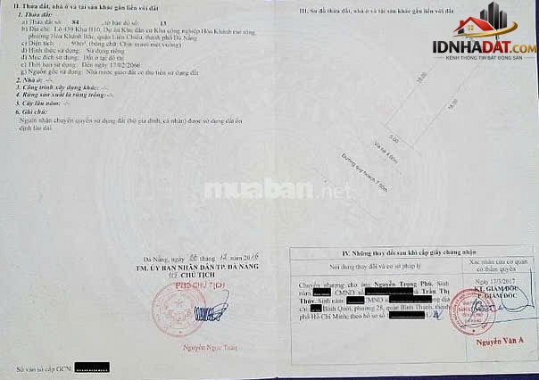 Bán đất Hòa Hiệp Bắc Quận Liên Chiểu Thành Phố Đà Nẵng 90m2 giá 3 tỷ 270 triệu