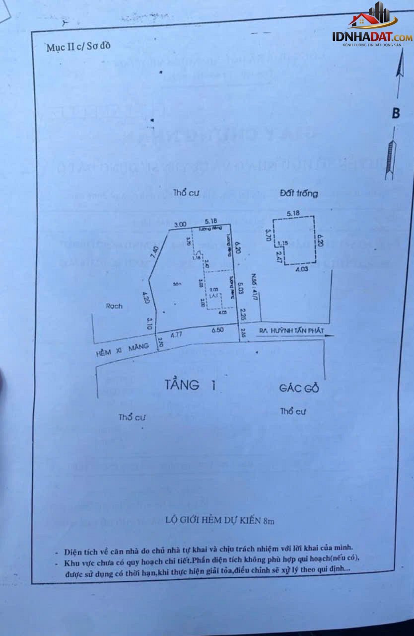 Chủ cần bán gấp giảm sâu chỉ còn 7,2 tỷ – Bán nhà đất Đường Huỳnh Tấn Phát – Phường cũ Tân Mỹ – Quận 7 – Thành phố Hồ Chí Minh 165m2