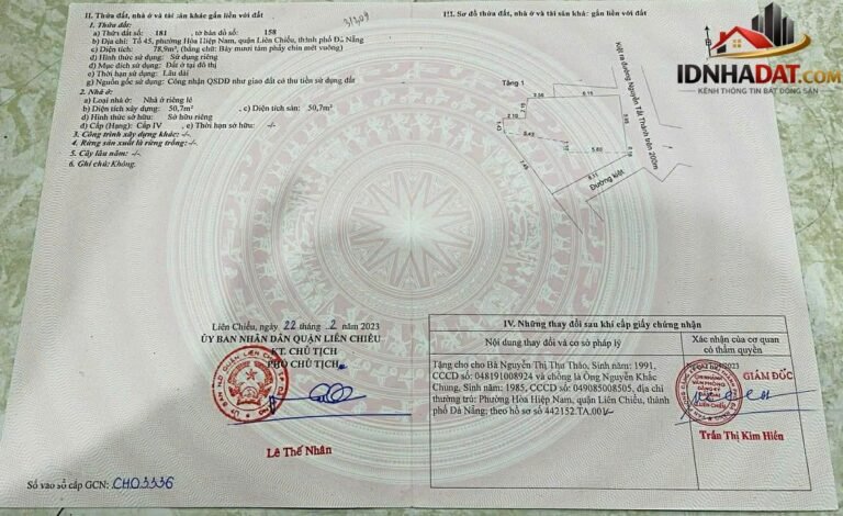 Bán nhà 3 mặt kiệt đường Nguyễn Tất Thành Quận Liên Chiểu Đà Nẵng giá 2 tỷ 250 triệu diện tích 80m2