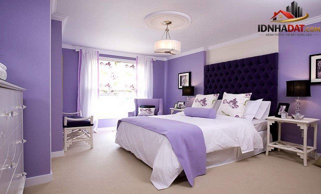 Những kiểu phòng ngủ tím độc đáo và mới mẻ - Ảnh 1.