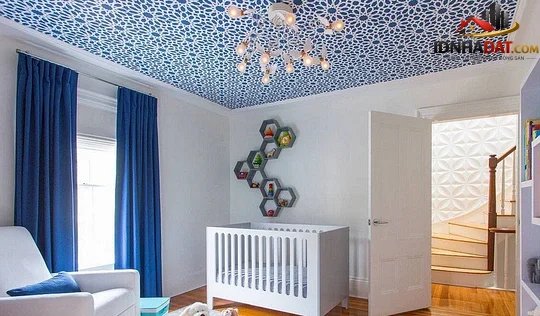 Xu hướng sử dụng giấy dán trần nhà - Ảnh 4. Xu hướng sử dụng giấy dán trần nhà - Ảnh 4.