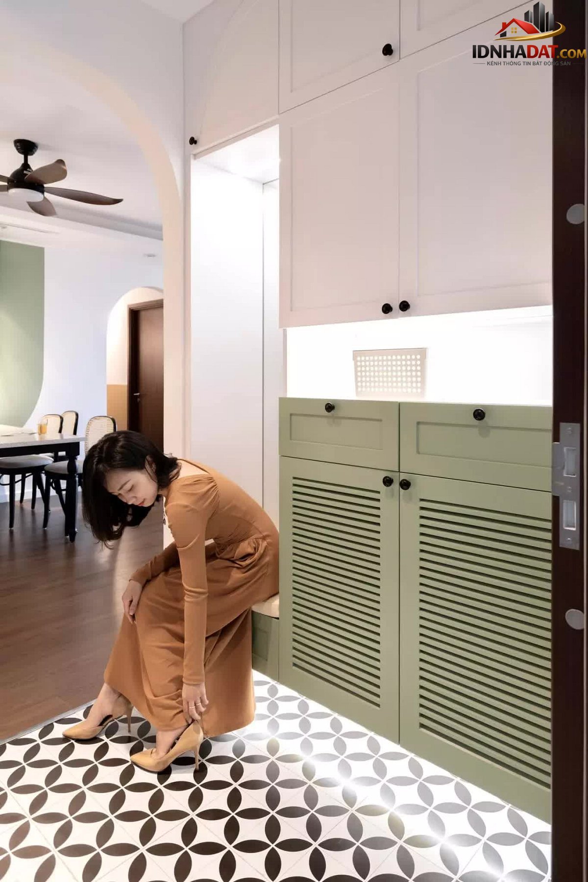 Căn hộ xanh bơ dịu dàng, đường nét thiết kế bắt mắt - Ảnh 4.