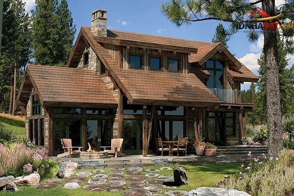 Những mẫu thiết kế nhà gỗ vừa độc đáo sang trọng, vừa mộc mạc gần gũi thiên nhiên - Ảnh 6.
