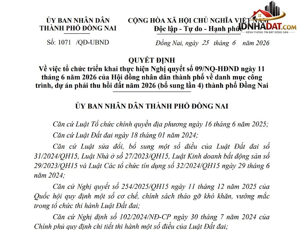 Thêm 38 dự án vào danh sách thu hồi đất 2026: Đồng Nai yêu cầu đẩy nhanh bồi thường, tái định cư- Ảnh 3.