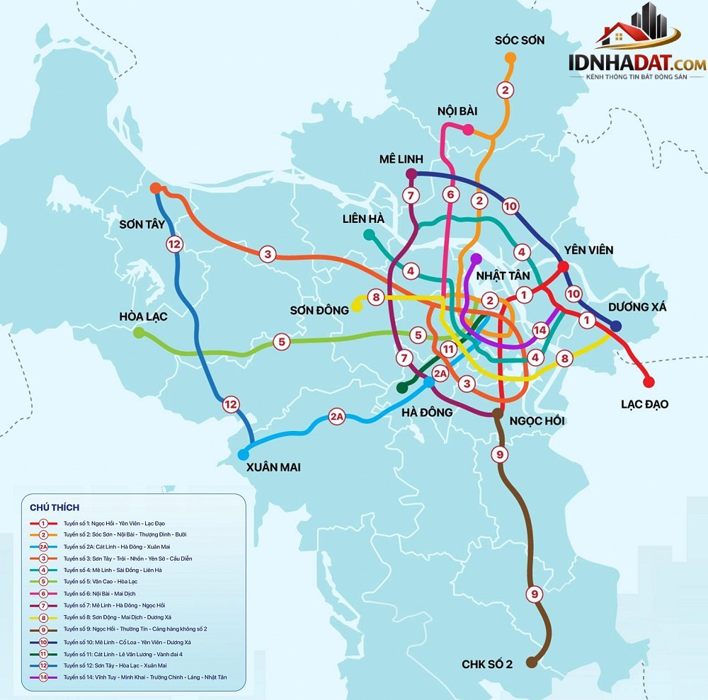 5 tuyến đường sắt dài hơn 300km sắp khởi công tại Hà Nội sẽ đi qua khu vực nào?- Ảnh 1.