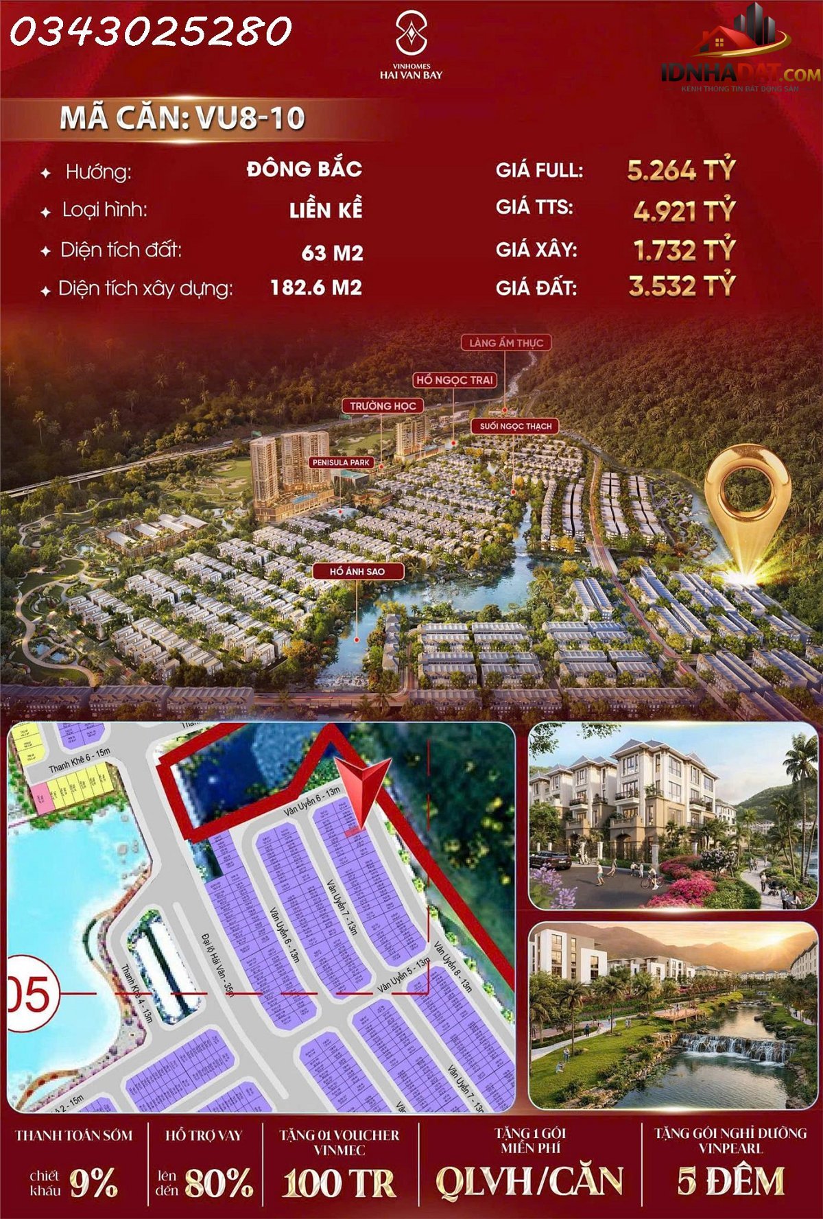 Tâm điểm khai thác nghỉ dưỡng kinh doanh thương phố bạch vân Bán nhà đất Đường Vinhomes Hải Vân Bay – Phường cũ Hòa Hiệp Bắc – Phường mới Hòa Hiệp Bắc – Thành phố Đà Nẵng 63m2 5.264 tỷ