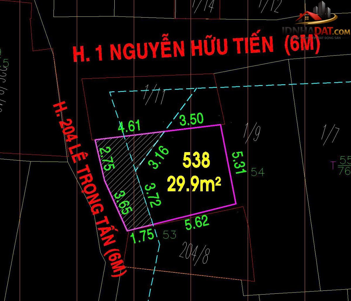 Đất xây nhà 3 tầng Đường Lê Trọng Tấn – Phường cũ Tây Thạnh Quận Tân Phú – Phường mới Tây Thạnh – Thành phố Hồ Chí Minh diện tích 47m2 giá 3.3 tỷ