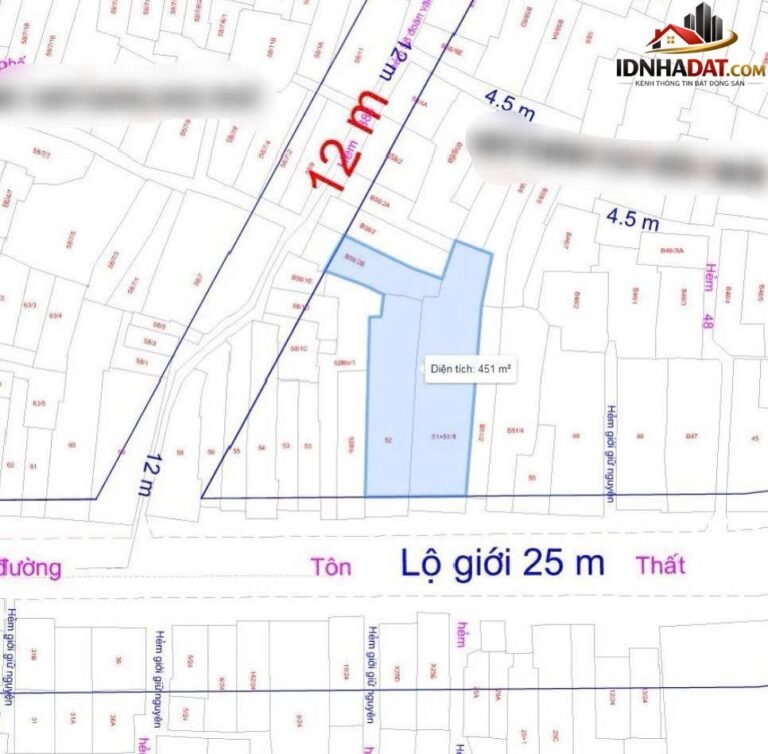 Bán nhà đất Đường Tôn Thất Thuyết – Phường cũ 18 Quận 4 – Phường mới 18 – Thành phố Hồ Chí Minh – Diện tích 459m2 – Giá 126 tỷ