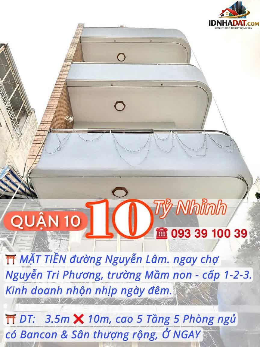 Bán nhà đất Đường Nguyễn Lâm – Phường cũ Quận 10 – Thành phố Hồ Chí Minh – 35m² – 10 tỷ