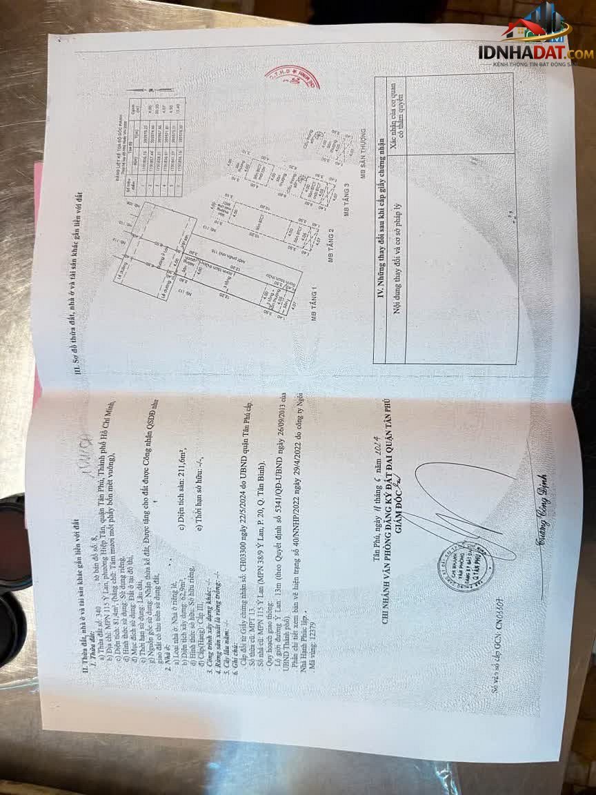 Bán nhà đất Đường Ỷ Lan – Phường cũ Hiệp Tân Quận Tân Phú – Thành phố Hồ Chí Minh 80 m² 10.3 tỷ