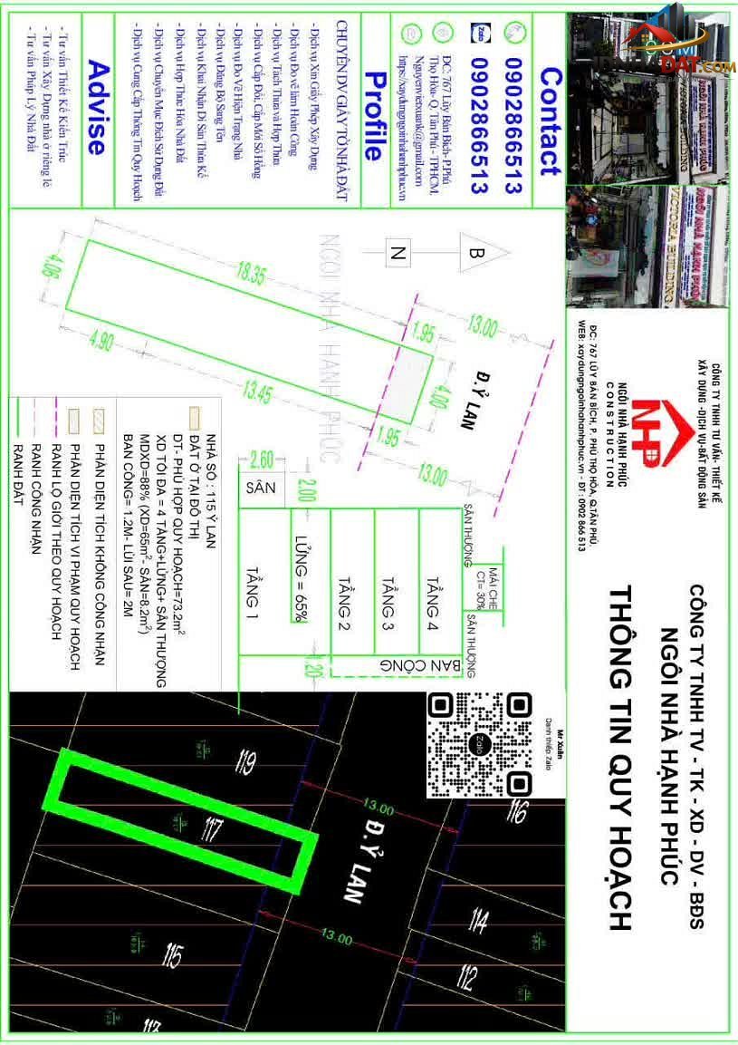 Bán nhà đất Đường Ỷ Lan – Phường cũ Hiệp Tân Quận Tân Phú – Thành phố Hồ Chí Minh 80 m² 10.3 tỷ