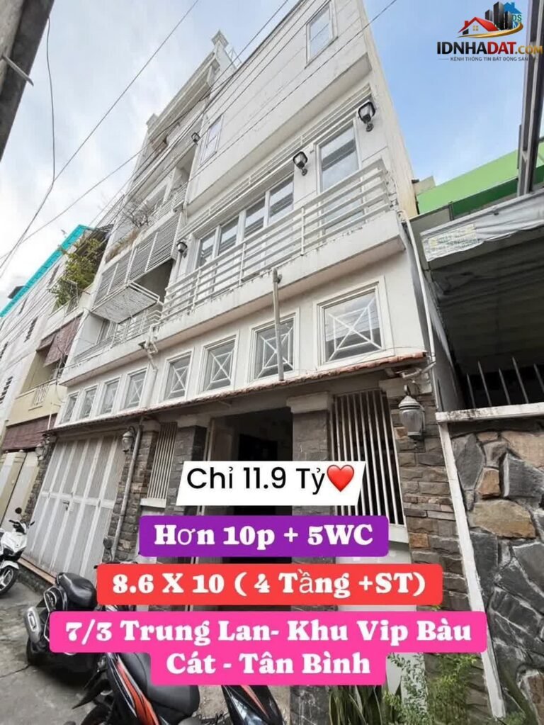 Bán nhà đất Đường Trung Lang – Phường cũ 12 Quận Tân Bình – Thành phố Hồ Chí Minh 86 m² 11.9 tỷ