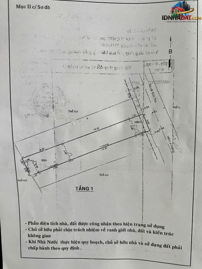 Bán nhà đất Đường Lê Đức Thọ – Phường cũ 6 Quận Gò Vấp – Thành phố Hồ Chí Minh 100 m² 8.5 tỷ