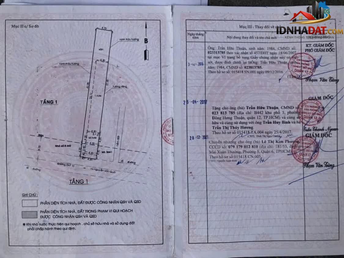 Bán nhà đất Đường Đông Hưng Thuận – Phường cũ Đông Hưng Thuận Quận 12 – Thành phố Hồ Chí Minh 267 m² 16.9 tỷ