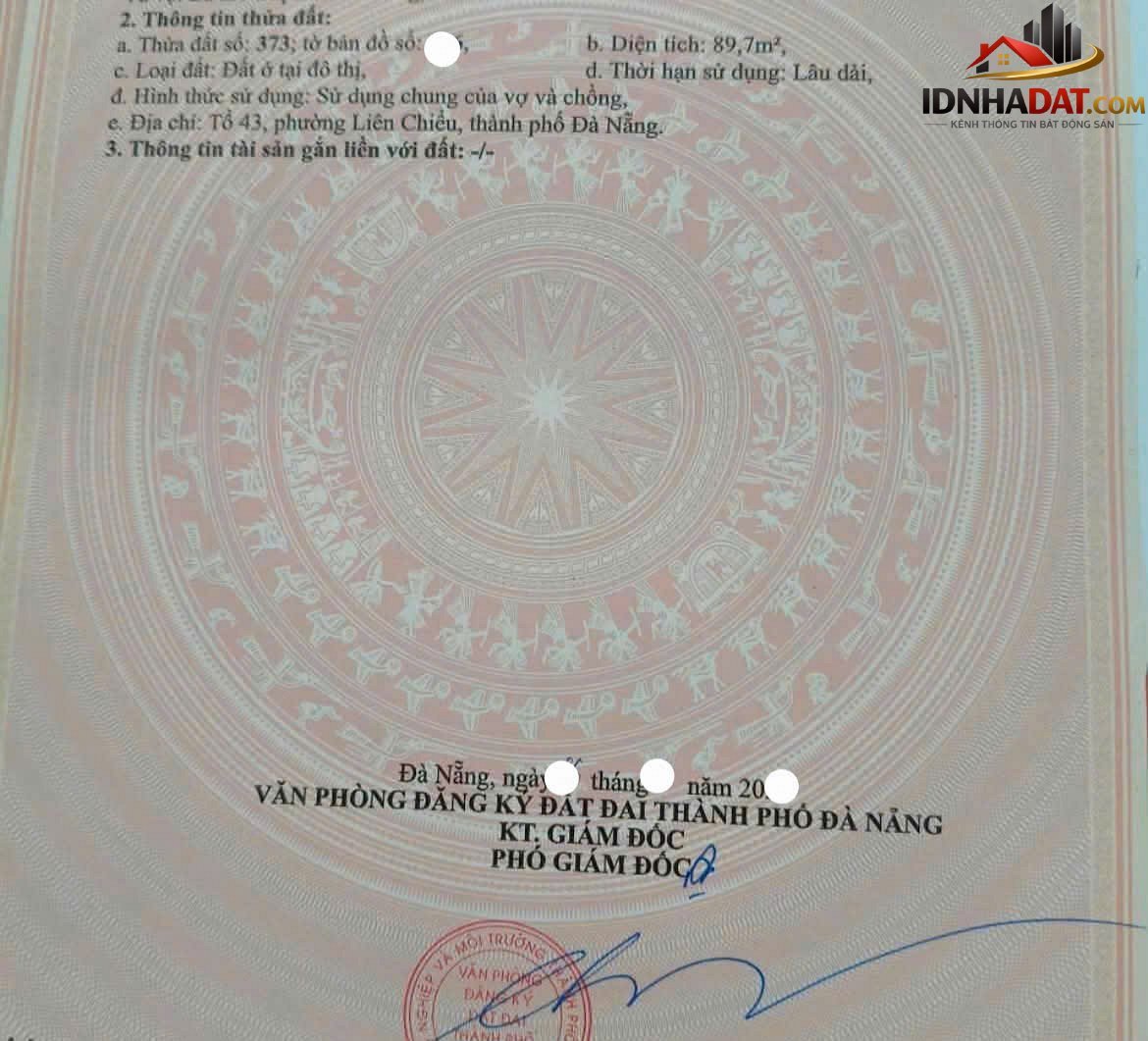 Bán đất kiệt ô tô k97 nguyễn lương bằng – gần trường đhbk Đường Nguyễn Lương Bằng – Phường cũ Hòa Khánh Bắc Quận Không xác định – Phường mới Hòa Khánh Bắc – Thành phố Đà Nẵng 90m2 3.5 tỷ