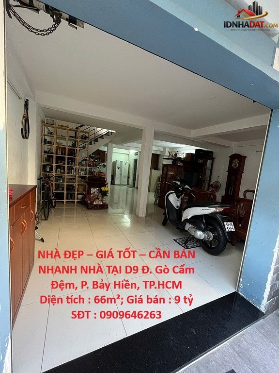 Nhà đẹp giá tốt cần bán nhanh nhà tại d9 đ. gò cẩm đệm, p. bảy hiền, tp.hcm Bán nhà đất Đường Gò Cẩm Đệm – Phường cũ Bảy Hiền Quận Tân Bình – Phường mới Bảy Hiền – Thành phố Hồ Chí Minh 66m2 9 tỷ