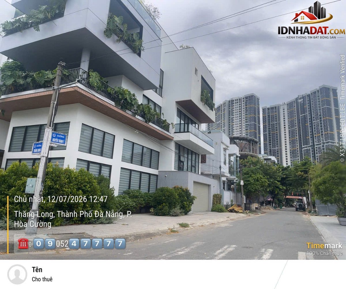Bán lô đất vàng Đường Nguyễn Thành Ý – Phường cũ Hòa Cường Nam Quận Hải Châu – Phường mới Hòa Cường Bắc – Thành phố Đà Nẵng 273m2 120 triệu/m2
