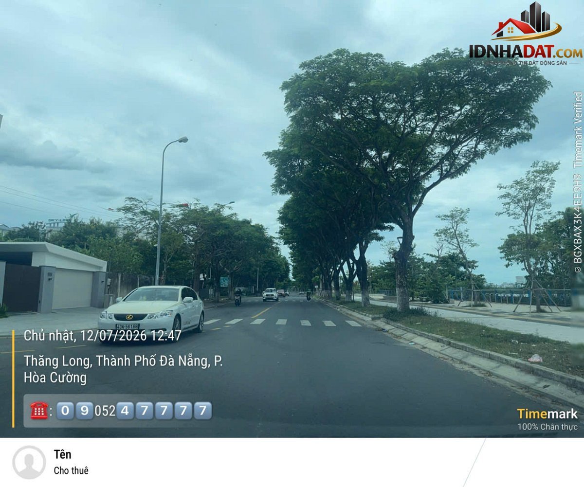 Bán lô đất vàng Đường Nguyễn Thành Ý – Phường cũ Hòa Cường Nam Quận Hải Châu – Phường mới Hòa Cường Bắc – Thành phố Đà Nẵng 273m2 120 triệu/m2