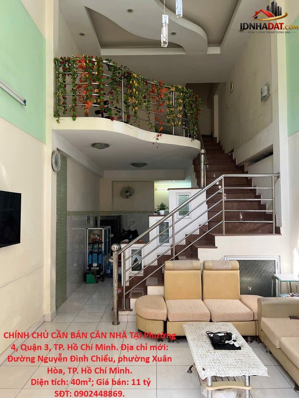 Hot hot chính chủ cần bán căn nhà tại phường 4, quận 3, tp. hồ chí minh Bán nhà đất Đường Nguyễn Đình Chiểu – Phường cũ 4 Quận 3 – Phường mới Xuân Hòa – Thành phố Hồ Chí Minh 40m2 11 tỷ