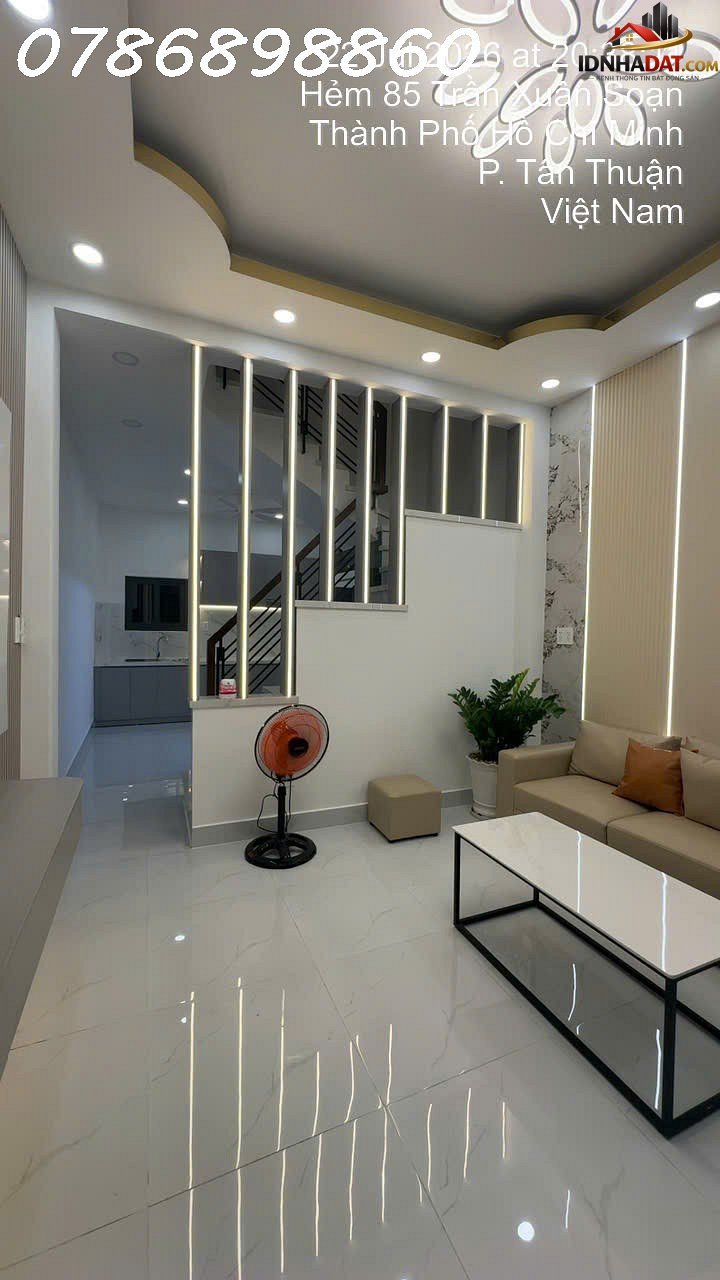 Bán nhà mới full nội thất cao cấp dọn vào ở ngay, quận 7 – Đường Nguyễn Thị Xiếu – Phường cũ Tân Thuận Tây – Phường mới Tân Thuận Tây – Thành phố Hồ Chí Minh – Diện tích 35m2 – Giá 4.65 tỷ
