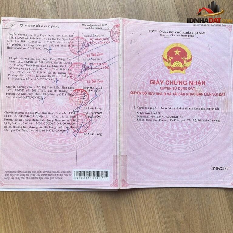Bán đất đẹp Đường 10 – Phường cũ Hòa Phát Quận Cẩm Lệ – Phường mới Hòa Phát – Thành phố Đà Nẵng 126m2 5.5 tỷ
