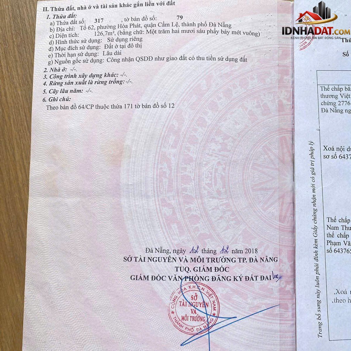 Bán đất đẹp Đường 10 – Phường cũ Hòa Phát Quận Cẩm Lệ – Phường mới Hòa Phát – Thành phố Đà Nẵng 126m2 5.5 tỷ
