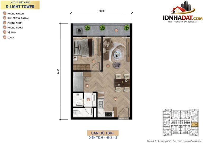 S-LIGHT TOWER Duy Nhất Căn 1PN Giá Tốt Nhất Quỹ Hà… – Bán chung cư Quận Cẩm Lệ – Đà Nẵng giá Dưới 3 tỷ