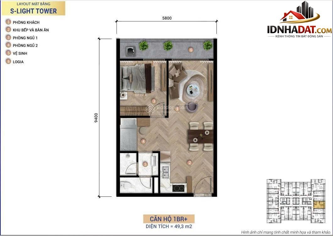 Căn hộ 1PN S-Light Tower Lựa chọn tối ưu cho ở thự… – Bán chung cư Quận Cẩm Lệ – Đà Nẵng giá Dưới 3 tỷ