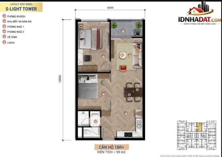 Căn 2PN view sông ngắm hoàng hôn đẹp nhất S-Light – Bán nhà đất Đường S-Light – Phường cũ Hòa Xuân Quận Cẩm Lệ – Phường mới Hòa Xuân – Thành phố Đà Nẵng 57m2 2.7 tỷ